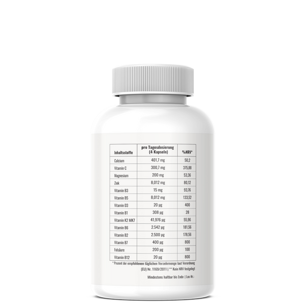 PhysVital, product - multivitamin & mineral complex ingredient list